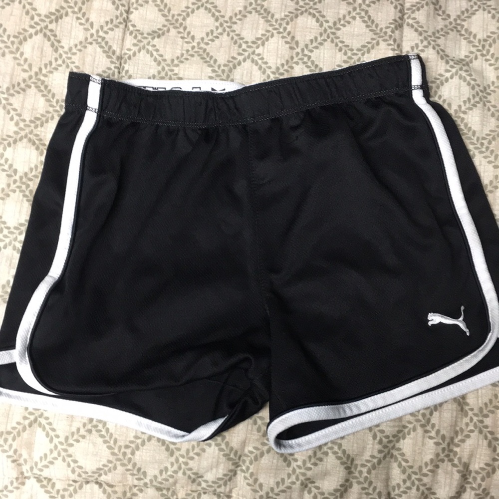 Black Puma athletic shorts